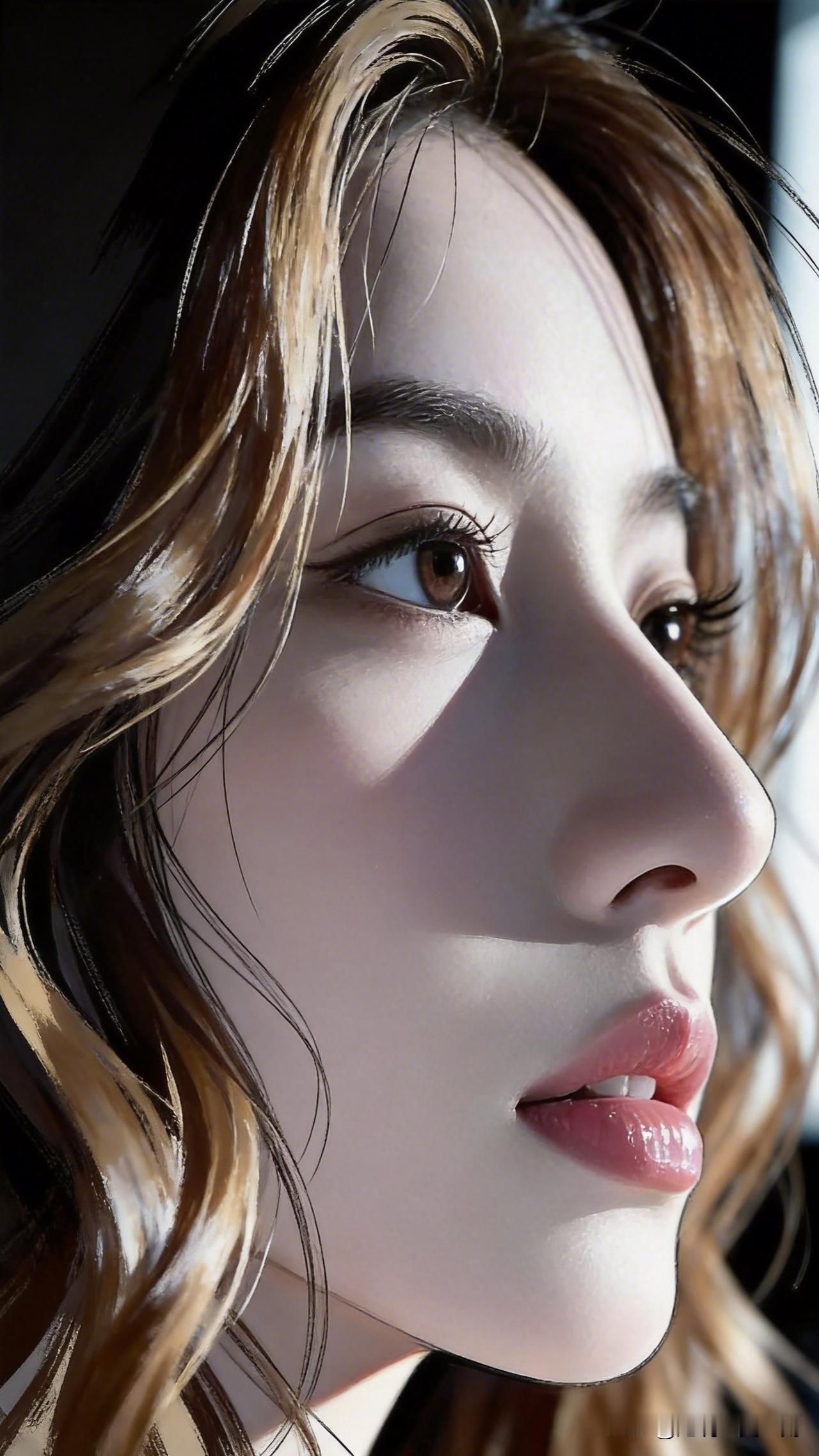 什么样的女性才叫有气质?梦幻般的少女侧颜，温柔如水，令人心醉。