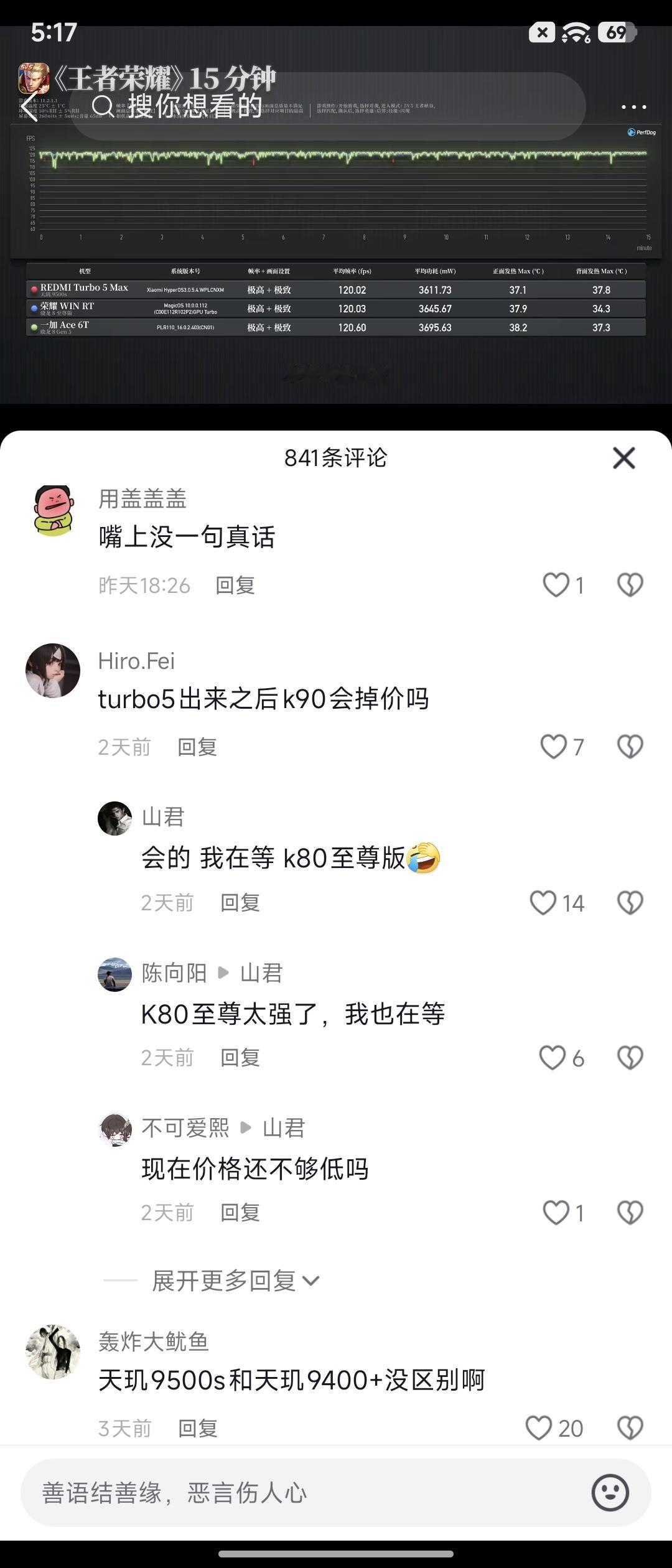 怎么画风有点不太对劲，REDMITurbo5要出来了，一堆人在等着k90降价，