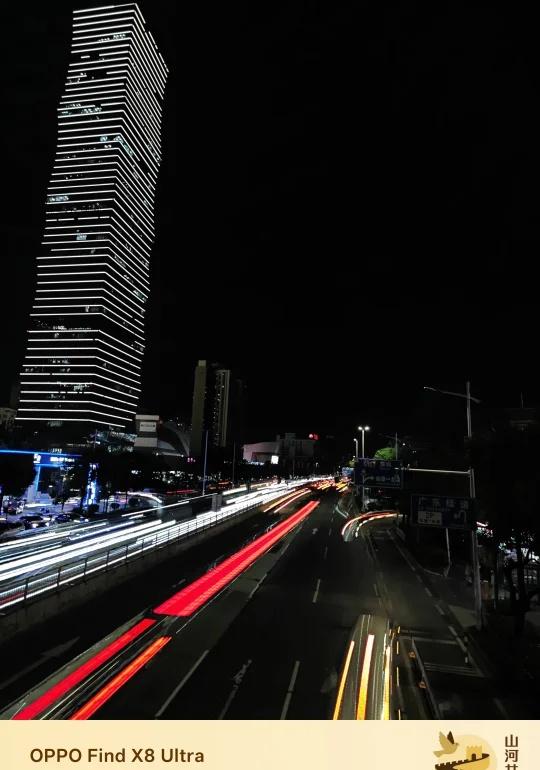 城市夜光下的魅影城市车水马龙，OPPO影像大赛OPPOFindX8Ultra