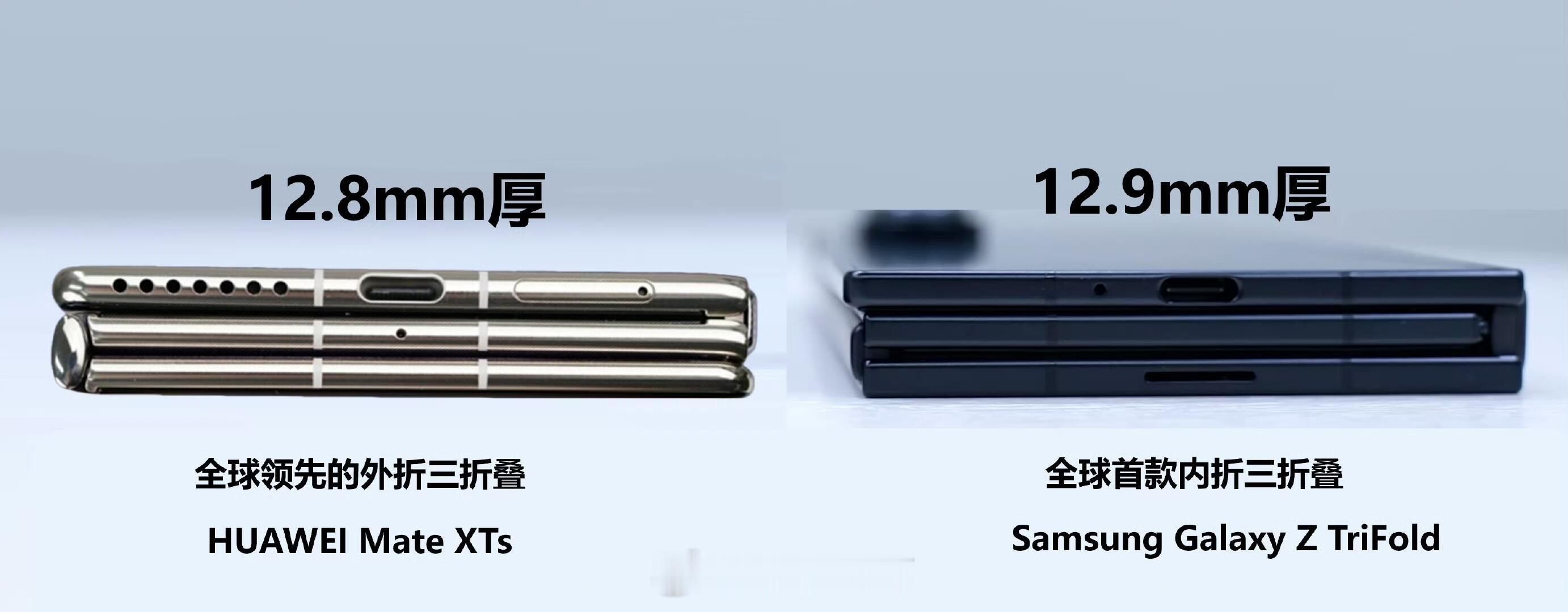 华为MateXT与三星GalaxyZTriFold作为三折叠赛道的旗舰机型