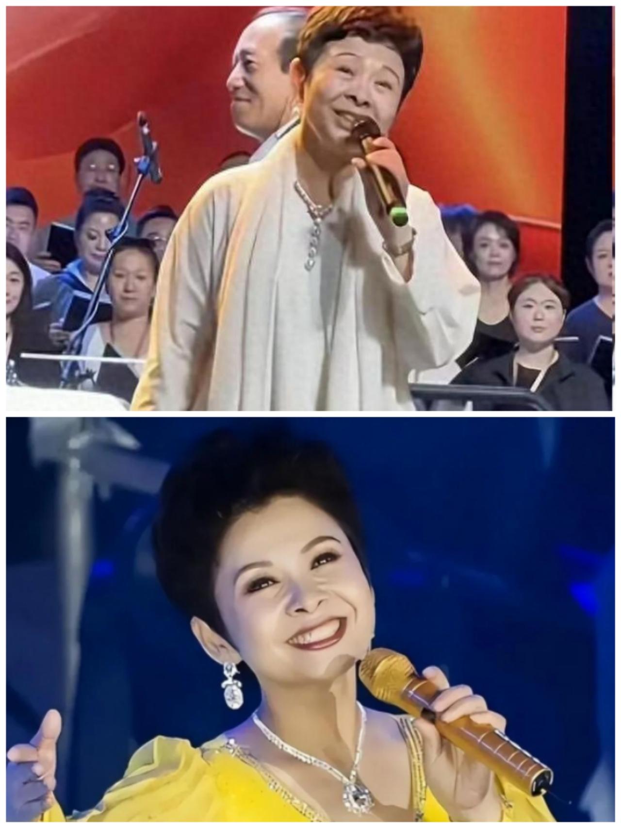 翻看董文华近期舞台镜头，能明显看出岁月留下的痕迹，相比年轻时荧幕上饱满鲜亮的模样