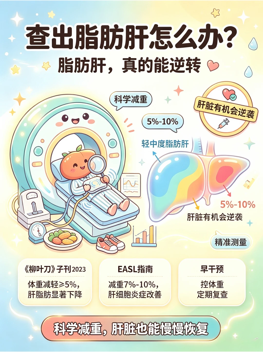 确诊脂肪肝怎么办？减重5%到10%肝脏能逆袭