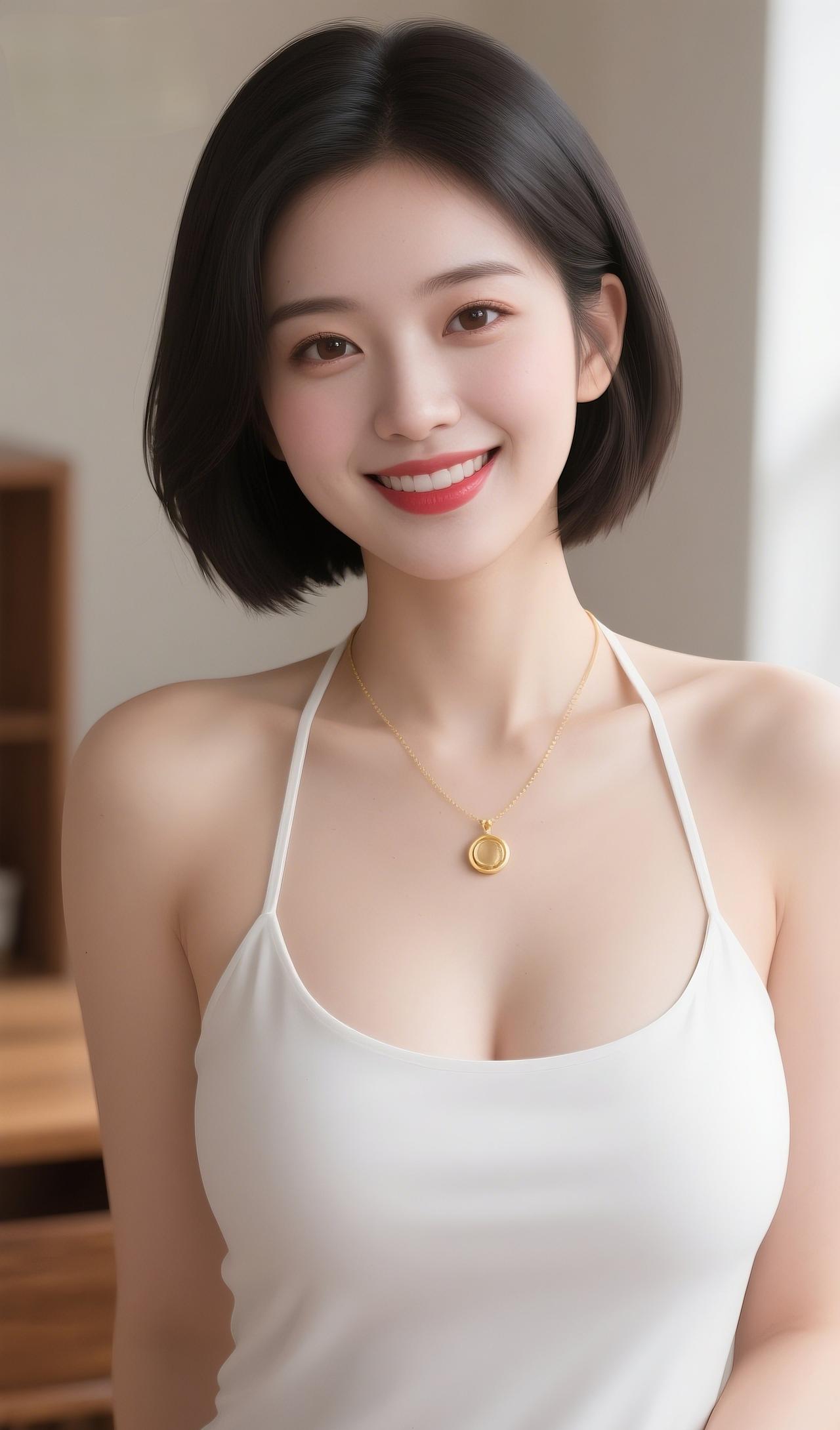 干净的底色，简约的穿搭，温柔在眉眼间自然流淌。长发温婉，短发灵动，一颦一笑，皆是