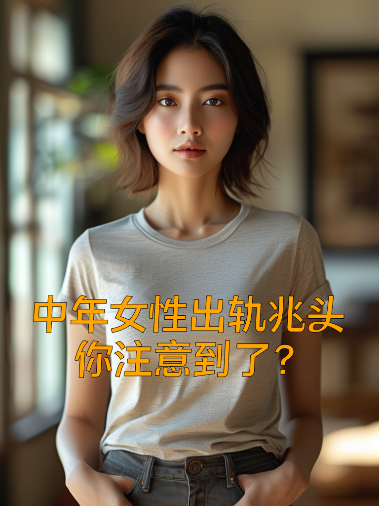 中年女性出轨的5大危险信号！第3条太准了，夫妻必看！