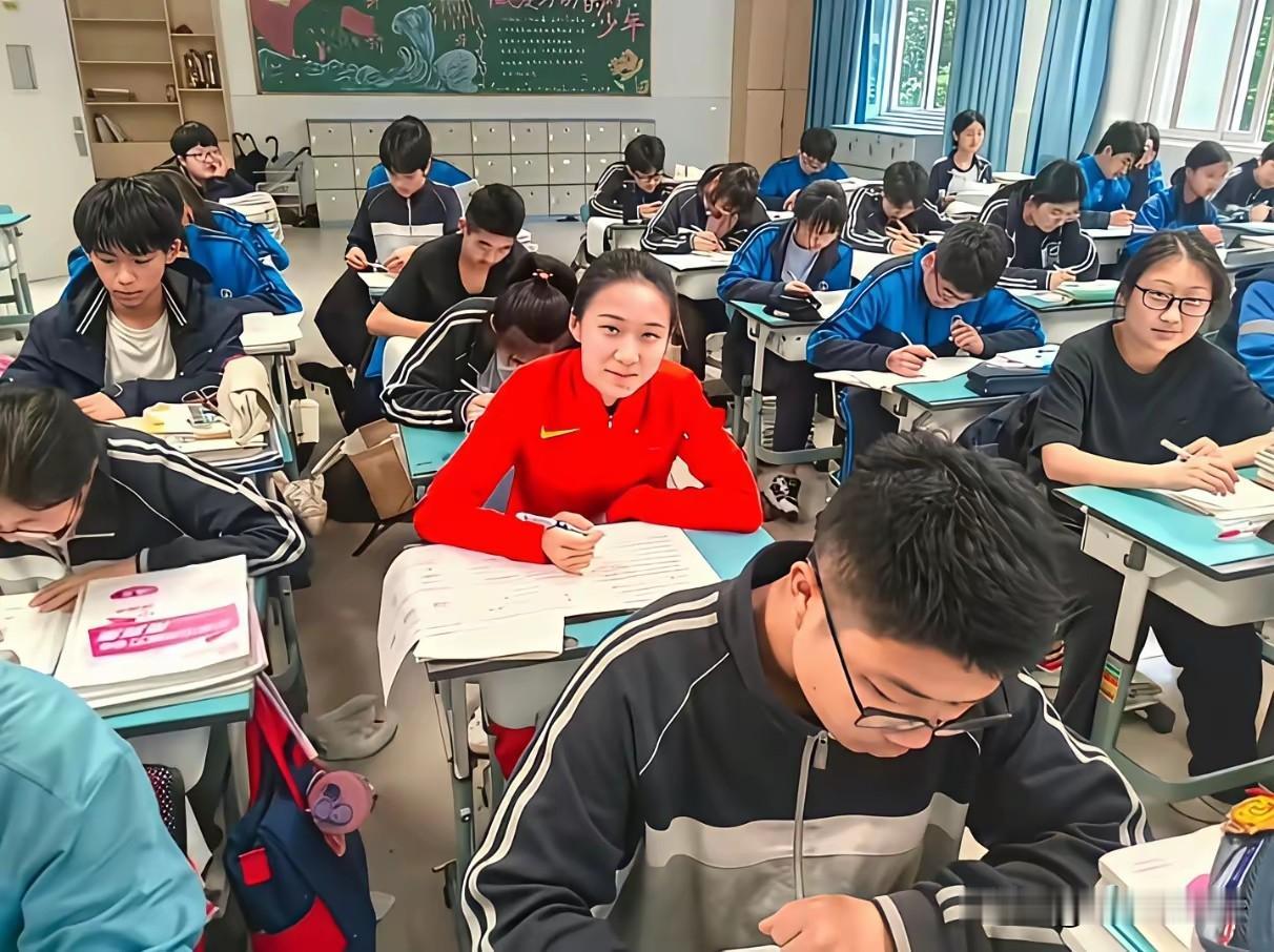 不要以为陈妤颉没有遗憾了，看她拿着三金一银的成绩拍抖音，她以后最大的遗憾就是