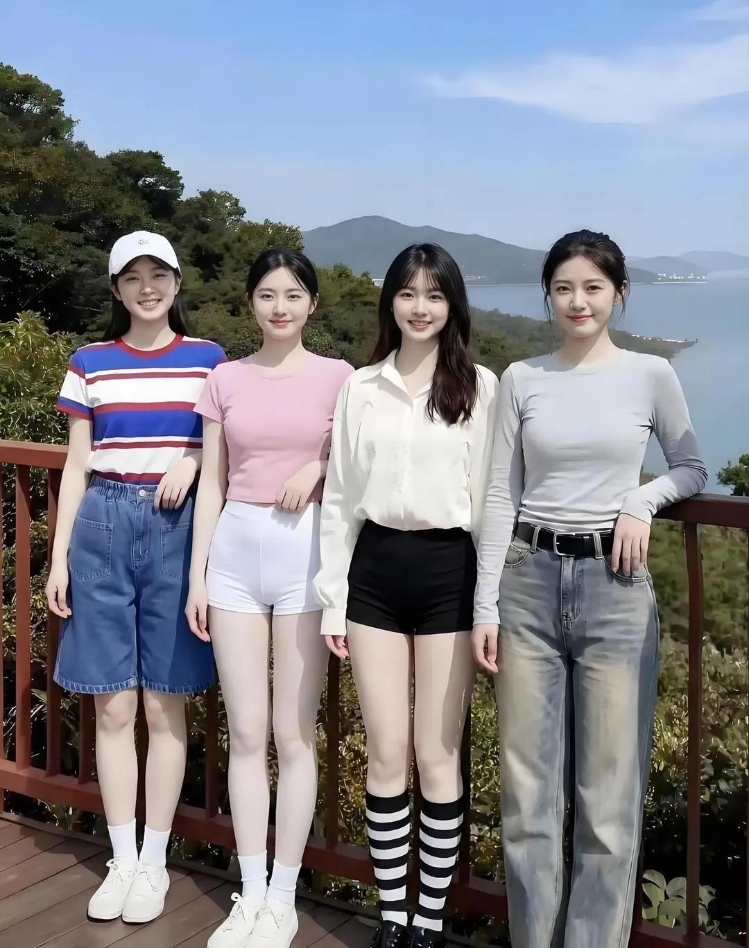 四个姑娘，颜值出众，第一眼看去，你对谁心动了吗？