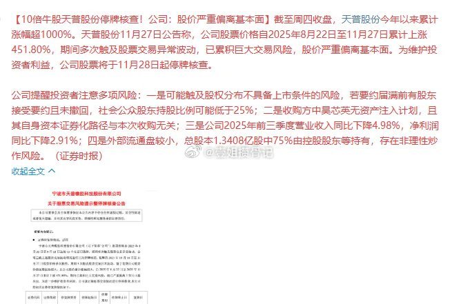 10倍大牛股天普股份停牌！昨天品茗科技预停牌，直接大跌12CM！天普股份昨天第二