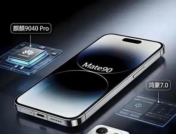 Mate90解锁组合曝光：侧键超声波指纹+屏下结构光正面只有一块完整的屏幕，
