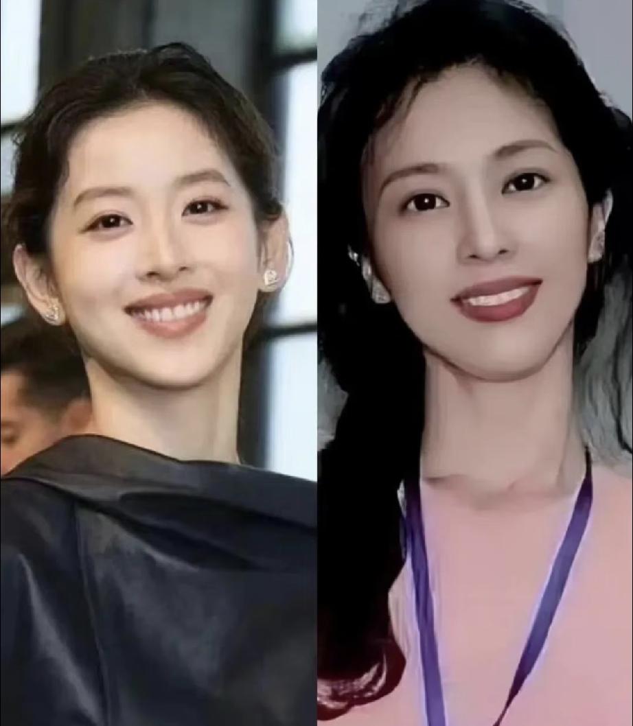 都说章泽天长得像刘亦菲的妈妈刘晓莉。对比五官和气质，章泽天远远不及刘晓莉的精致