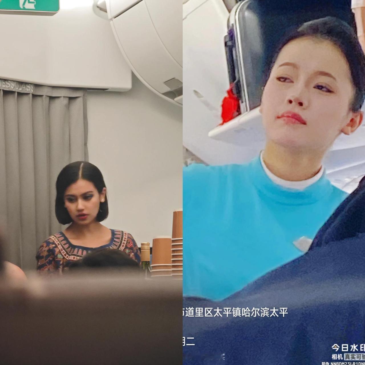 这大概是最让人羡慕的“青春饭”了吧！飞机上偶遇的这位空姐，真的把“惊艳”两