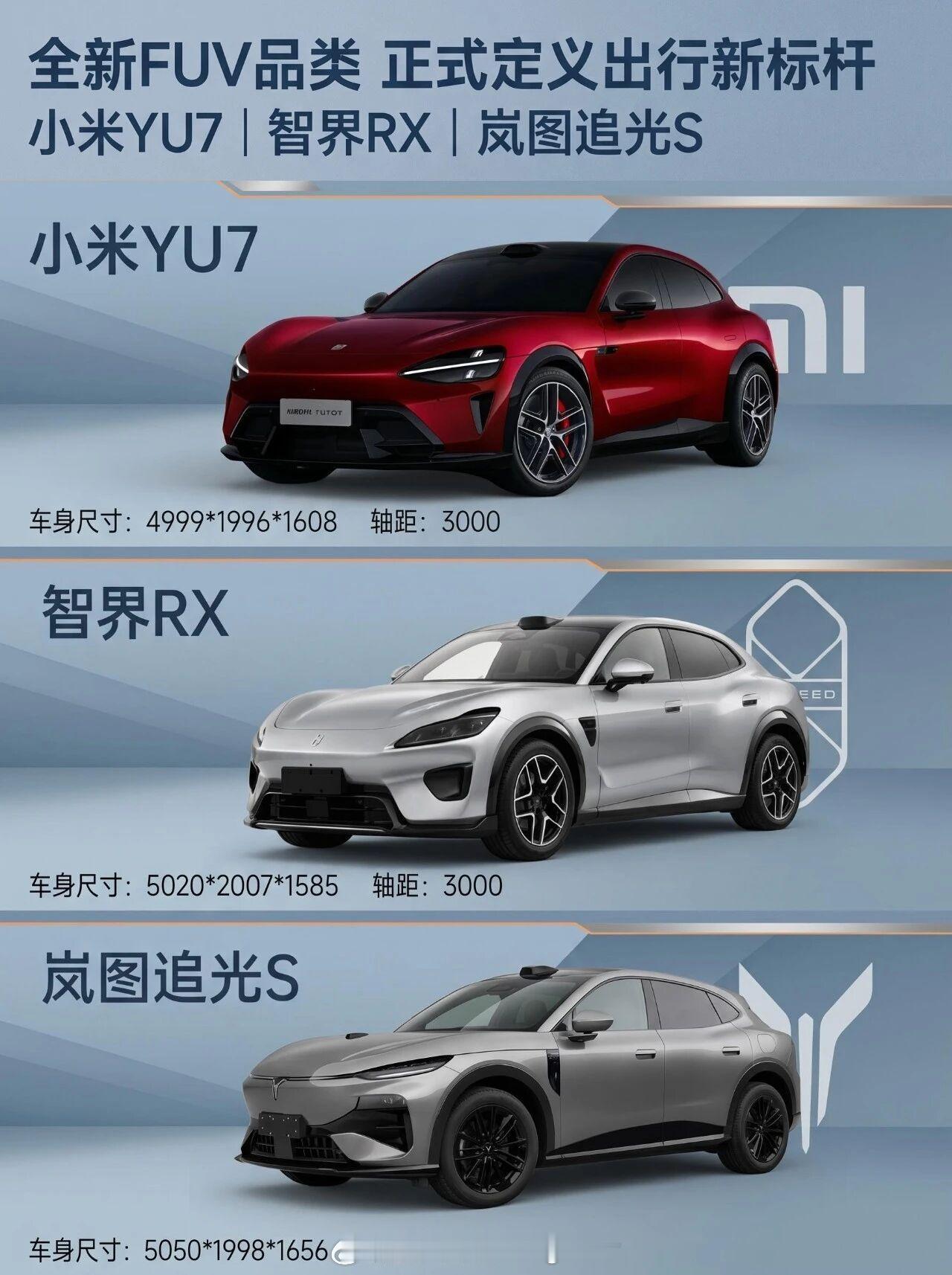 岚图追光S22.39万起步小米YU723.3万起步两个FUV，你选哪个？小米