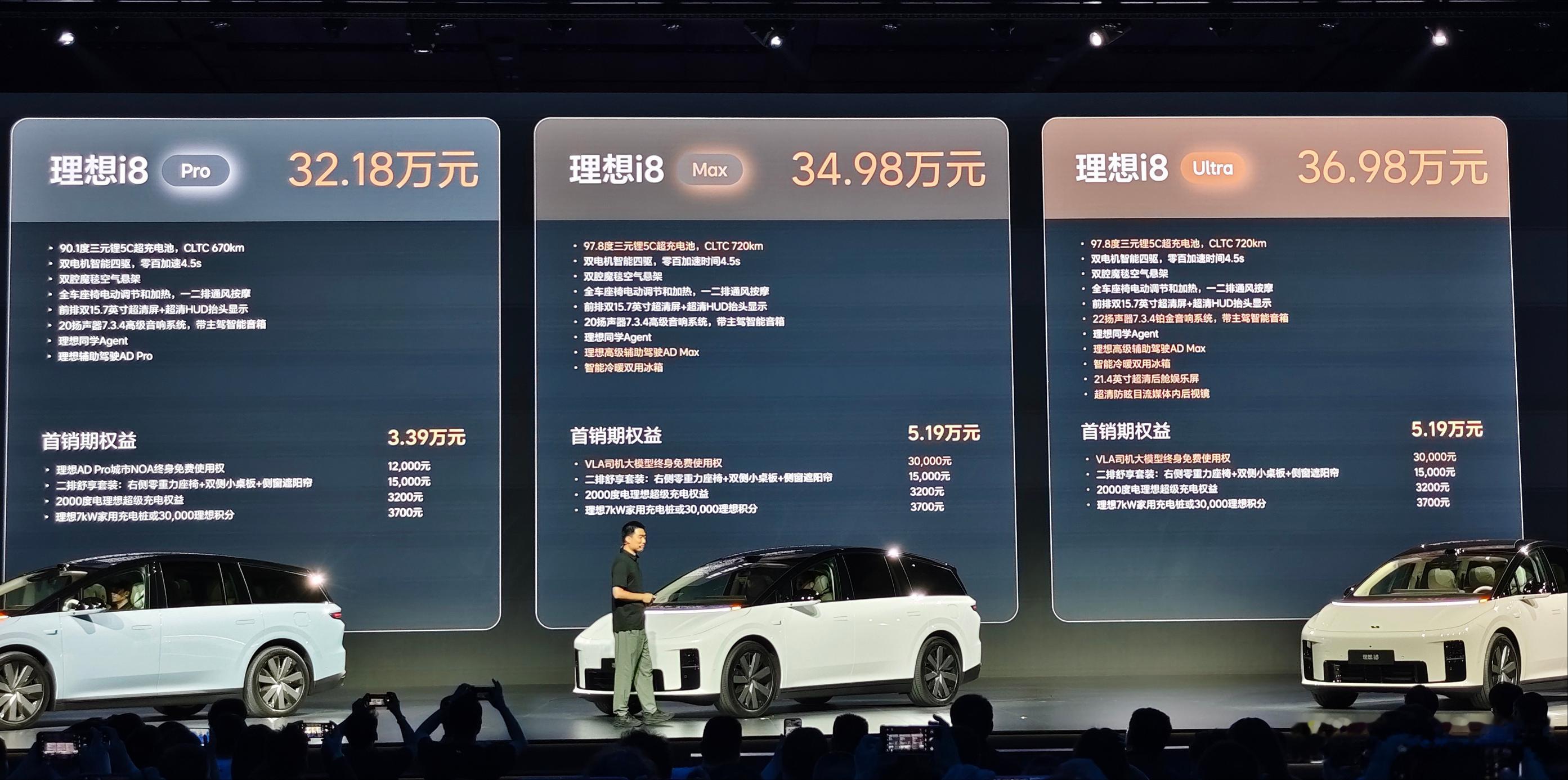 理想i8跟预期的价格差不多，32万起，Max版本要35万了。之前说过，理想i8和