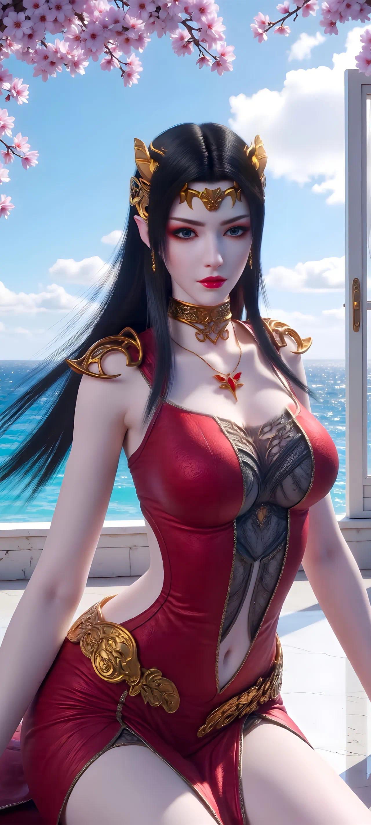 美杜莎女王/彩鳞【精美壁纸】跟随萧炎时的装扮，少女感更足！斗破苍穹国产动漫​​