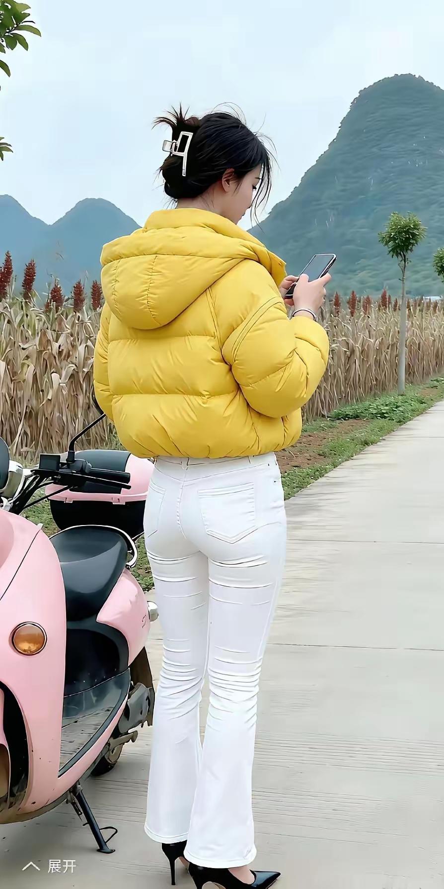 黄色上衣很难配裤子，即使白色裤子也不行，显俗。黄色显高级的衣服只有龙袍，黄色龙袍