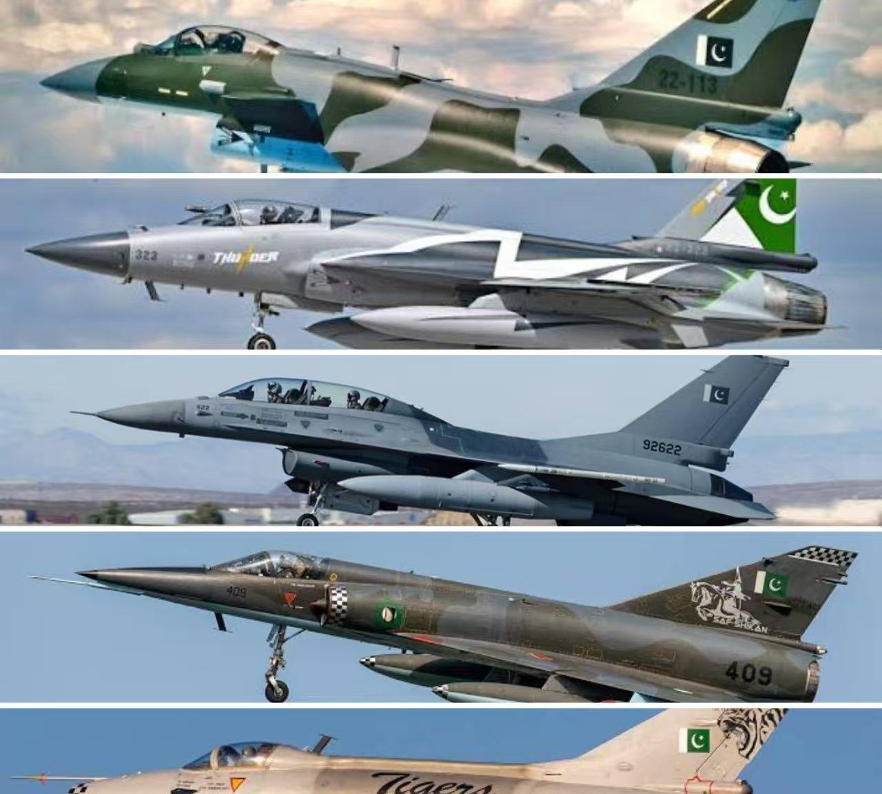 印度人必须接受一个事实，巴基斯坦歼10CE战机，F-16战机，枭龙战机等五种战机