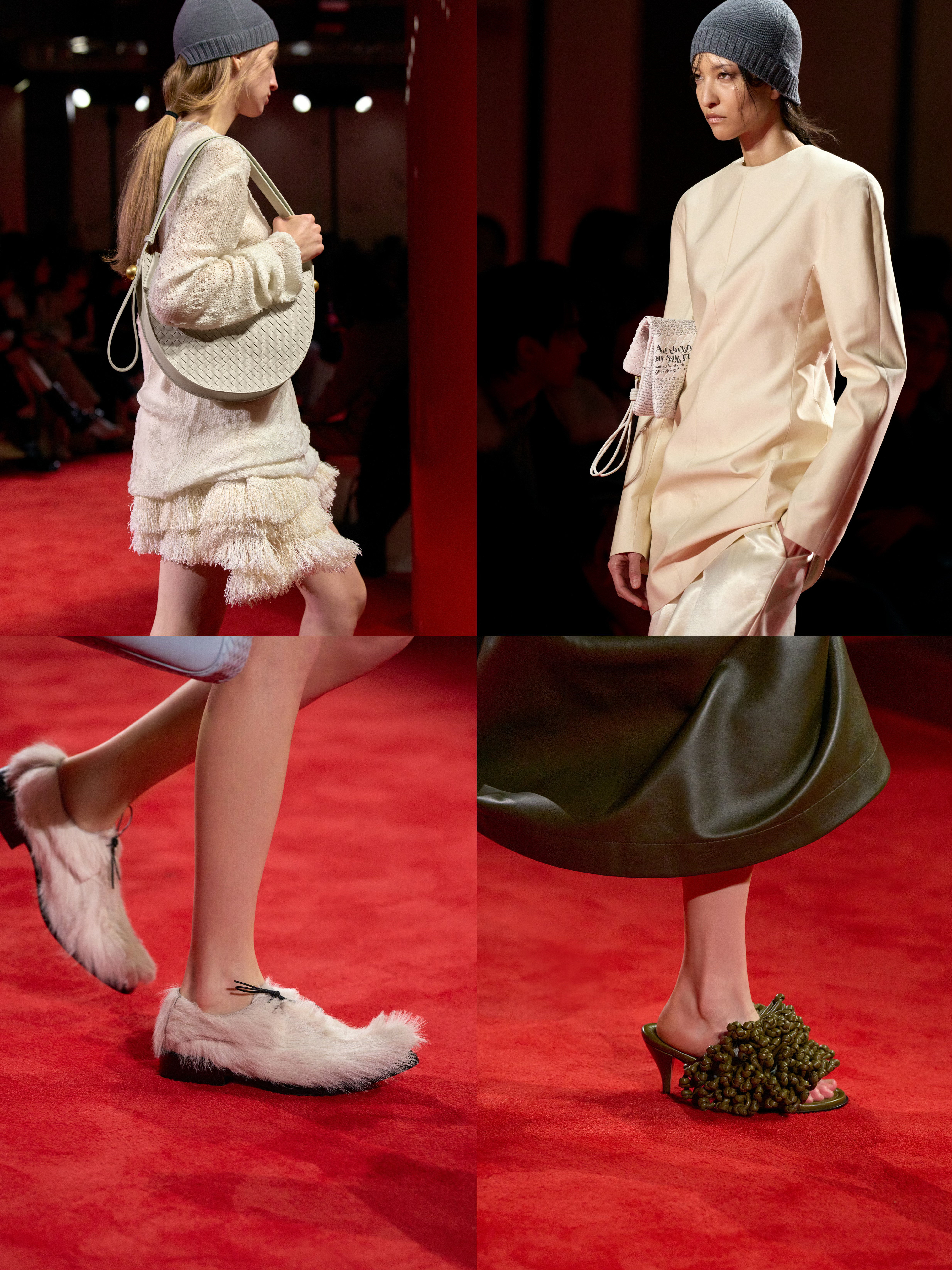 BottegaVeneta2026冬季系列，米兰的粗砺与感性共生。柔化的结