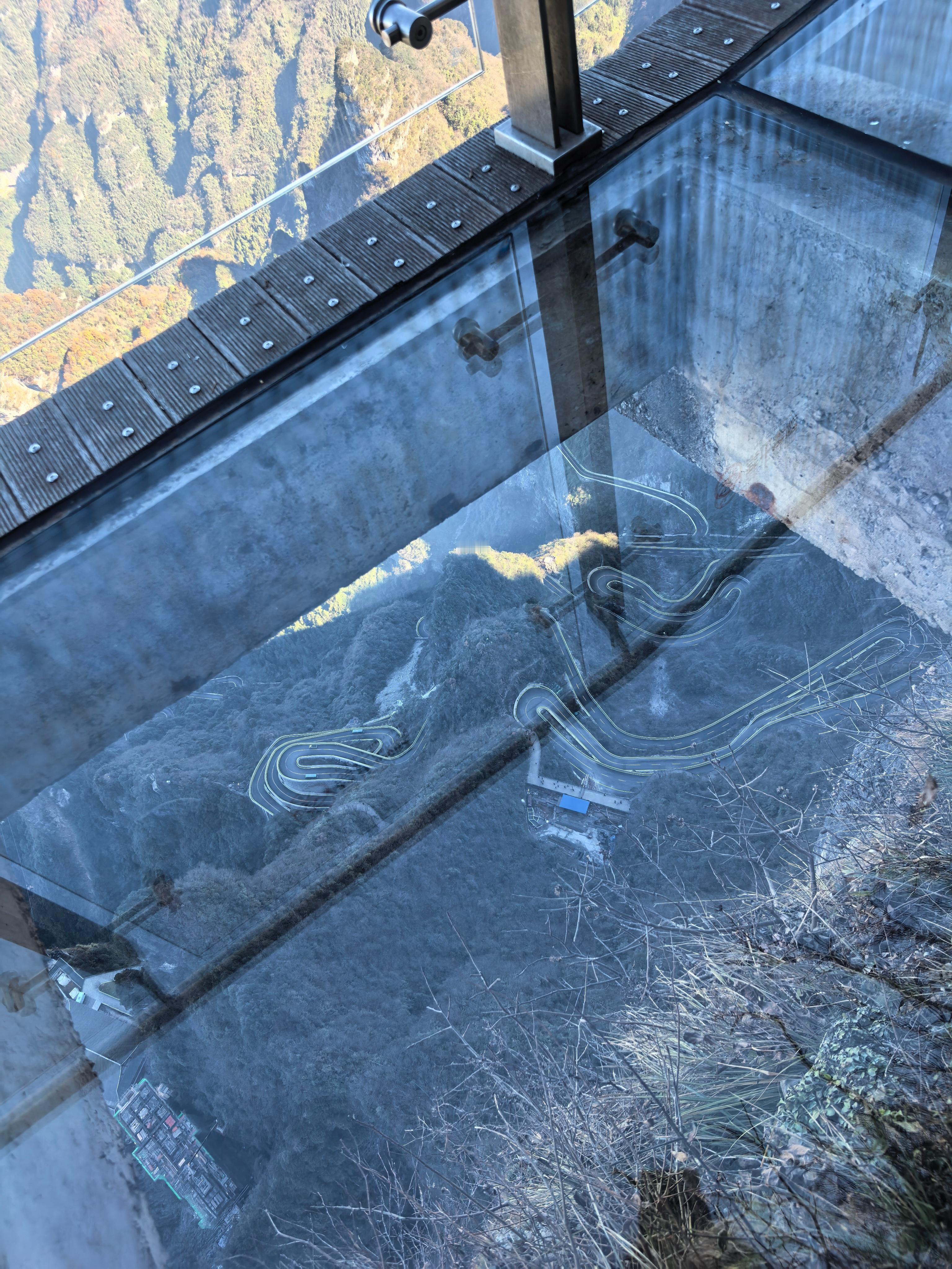 这玻璃栈道是真吓人