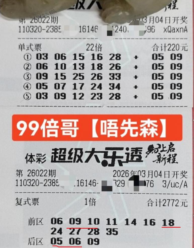 玉貔貅终于斩获奖金：大复式中3+2拿下1万多块，倍投票也回本，扣税后差不多可以抵