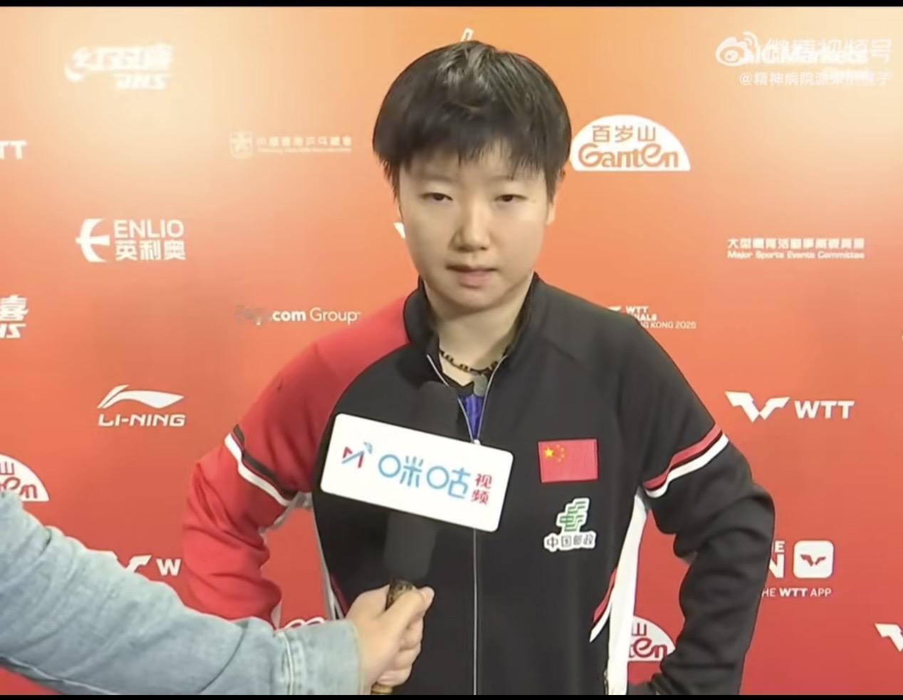 关于赛事密集：孙颖莎这个回应有“大将之风”！我觉得还是去尽力调整，最近一段时