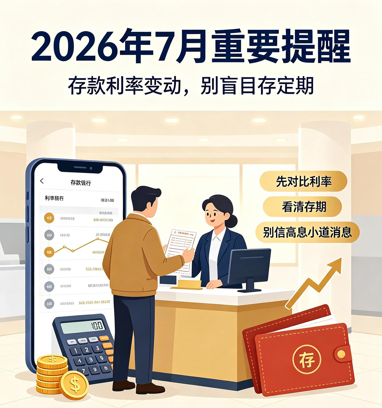 2026年7月重要提醒！存款利率迎来变动，存钱的人别盲目存定期！202