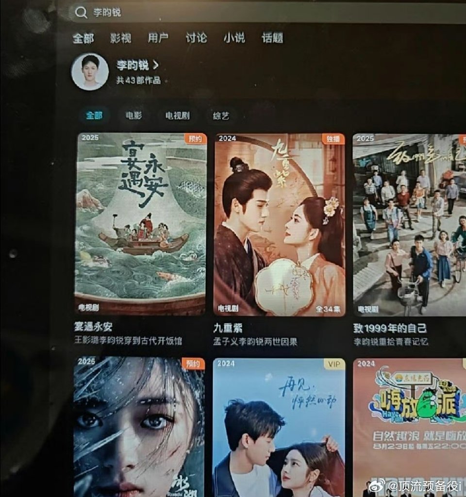李昀锐居然拍了43部戏，和陈都灵一样哈哈哈哈985刷题试演戏[笑着哭]​​​