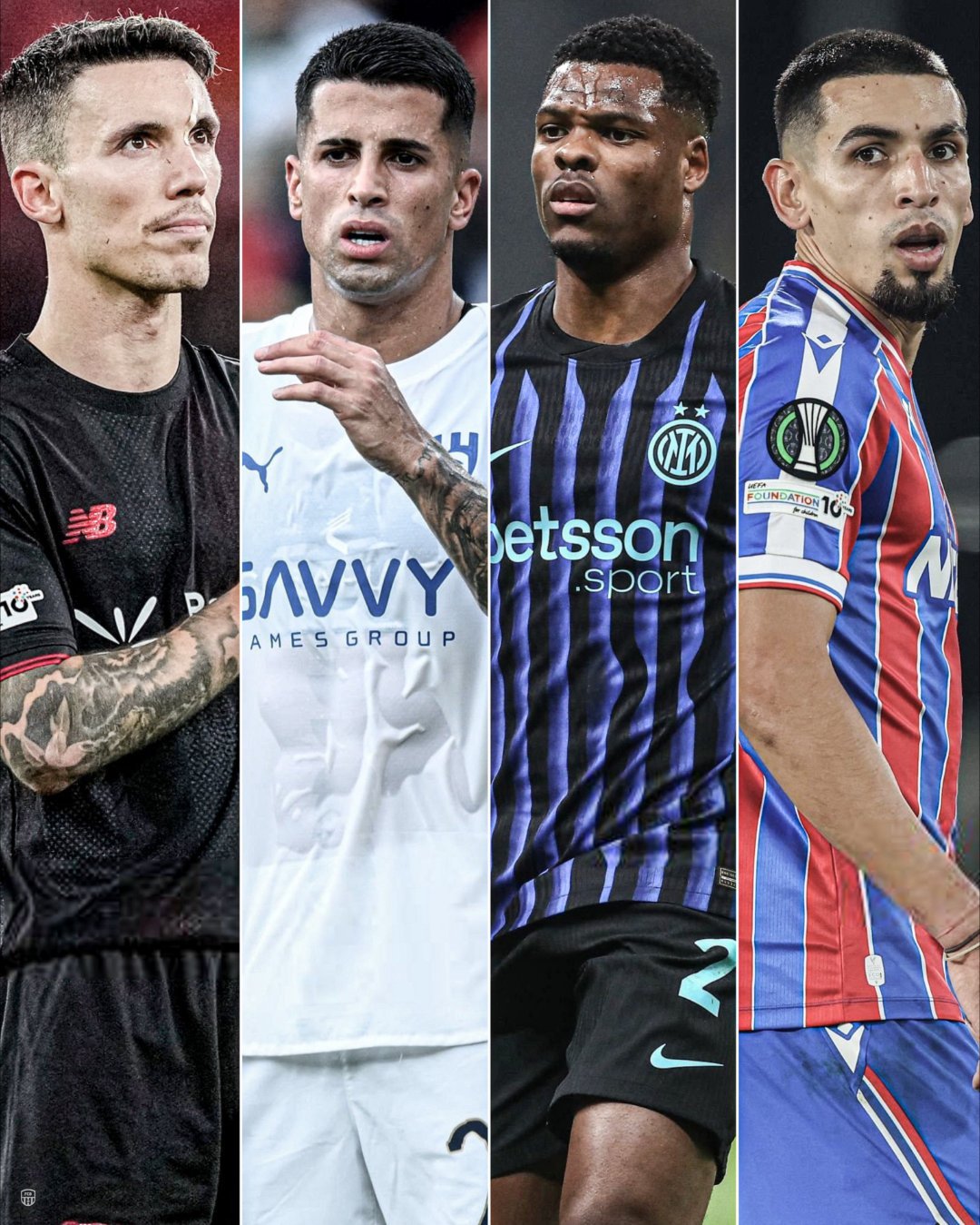 世体：巴塞罗那加强边后卫位置的选择：▫️格里马尔多▫️坎塞洛▫️邓弗里斯