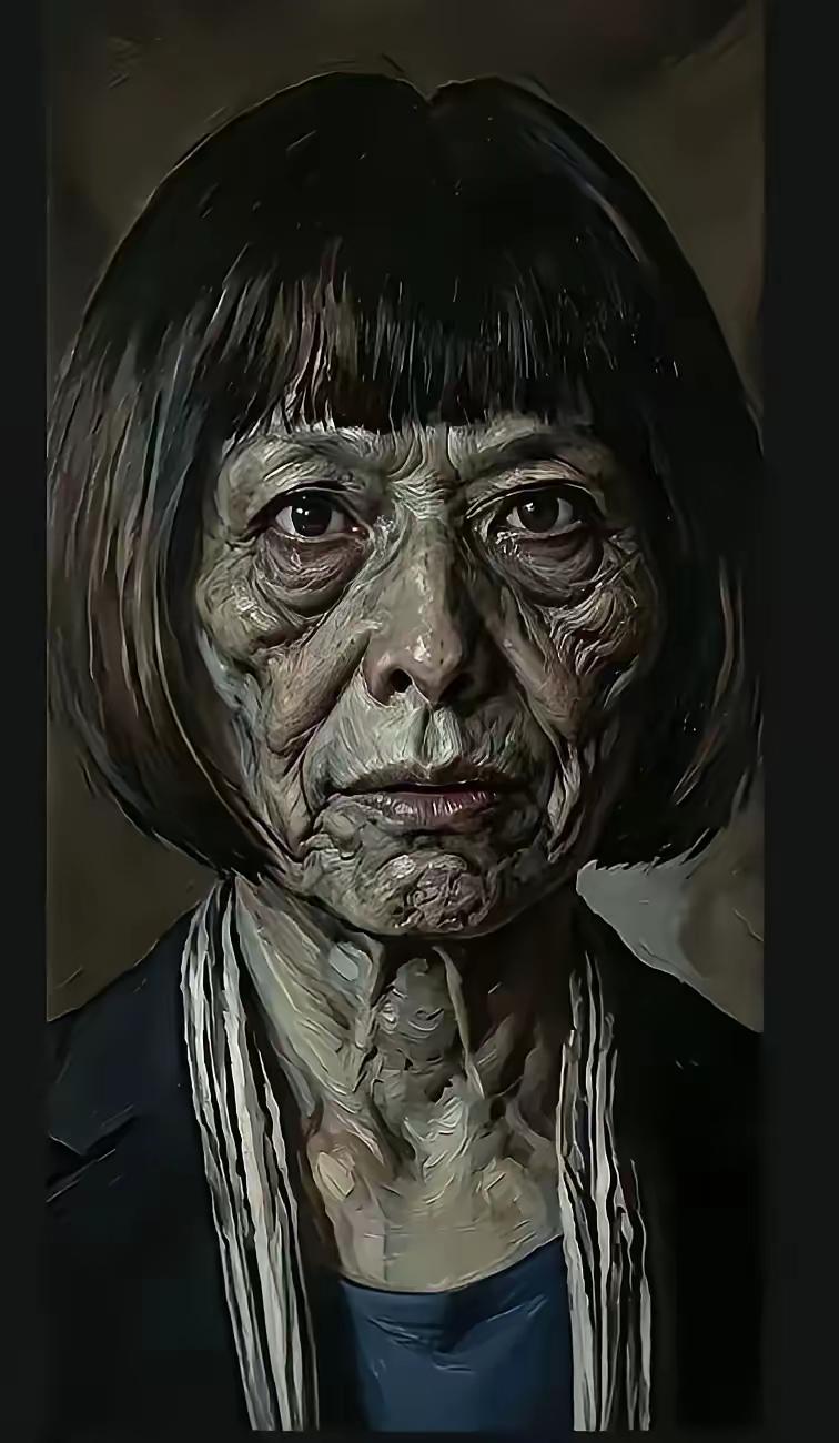 有人把清华美院教授丁荭的画像按照她的风格画出来，本以为她会开心，想不到她却发火，