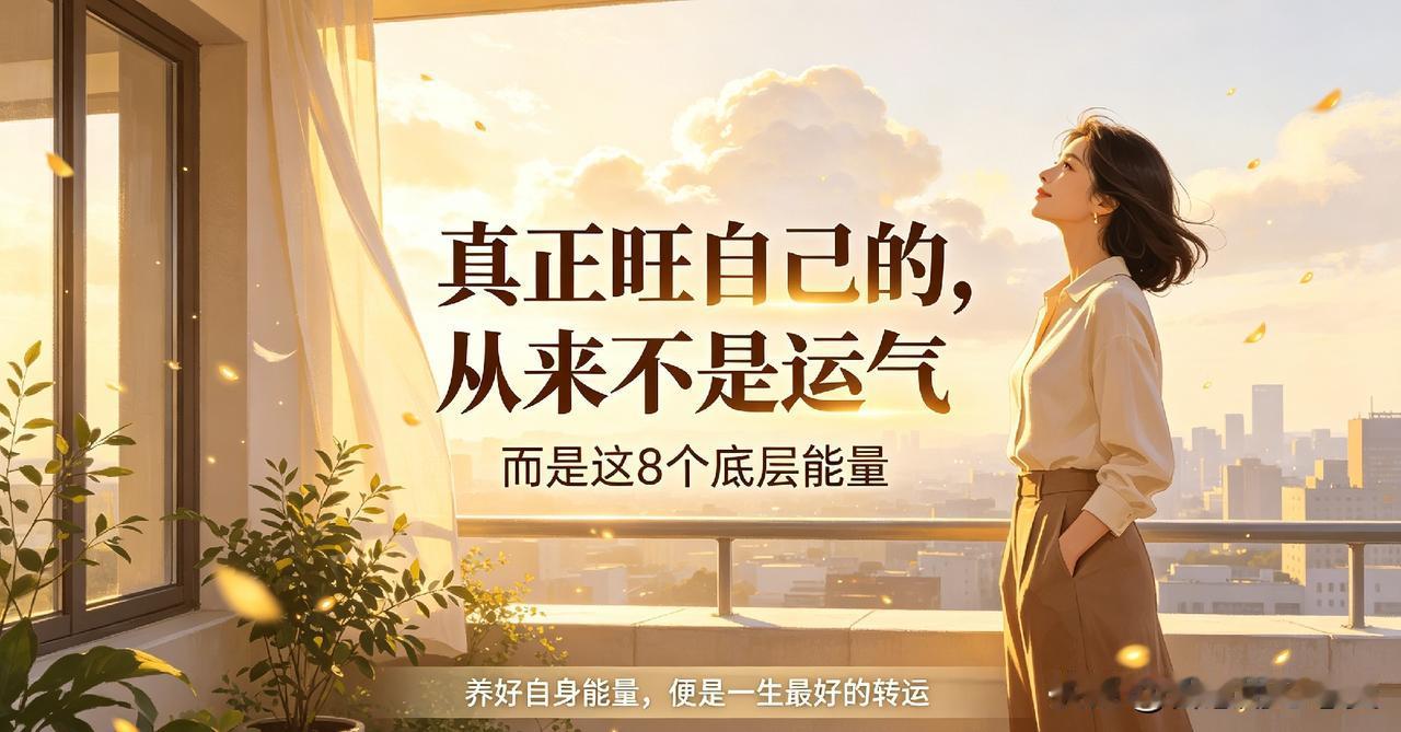 真正旺自己的，从来不是运气，而是这8个底层能量终于明白：人这一生，运势从来