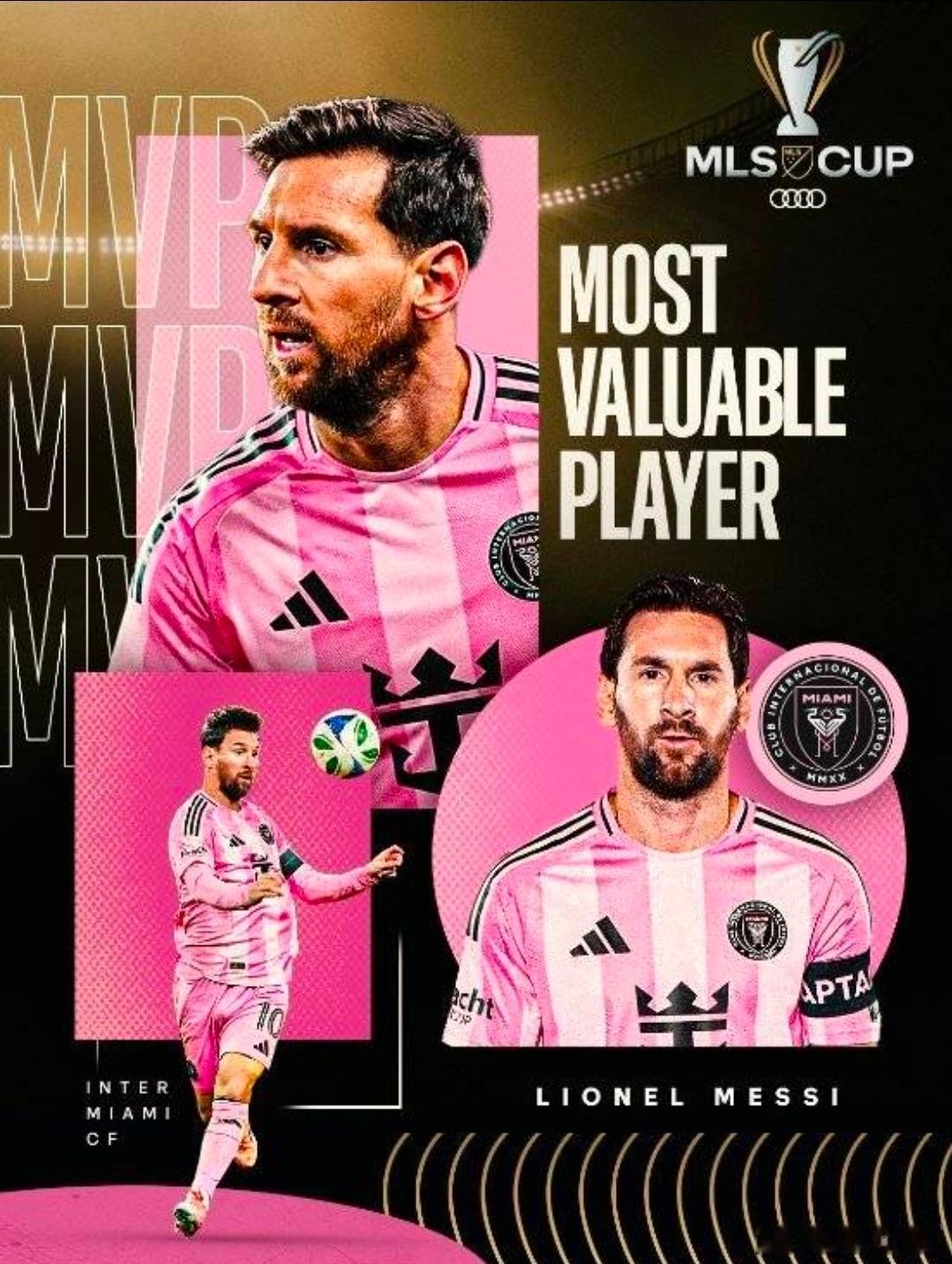 6场6球7助！官方：梅西当选2025赛季美职联季后赛MVP在刚刚结束的2025年