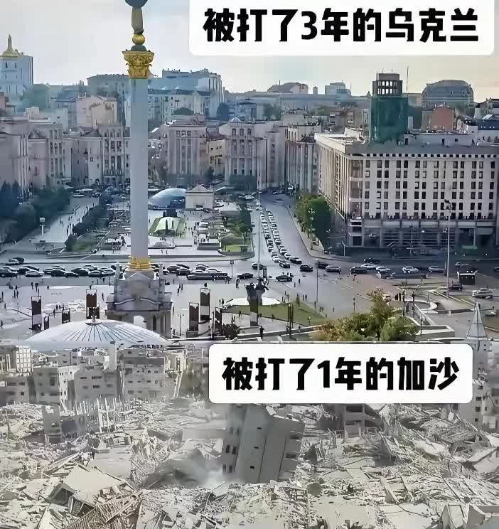 乌克兰和加沙对比之下，不得不说，惊呆了啊！[捂脸哭][捂脸哭][捂脸哭]