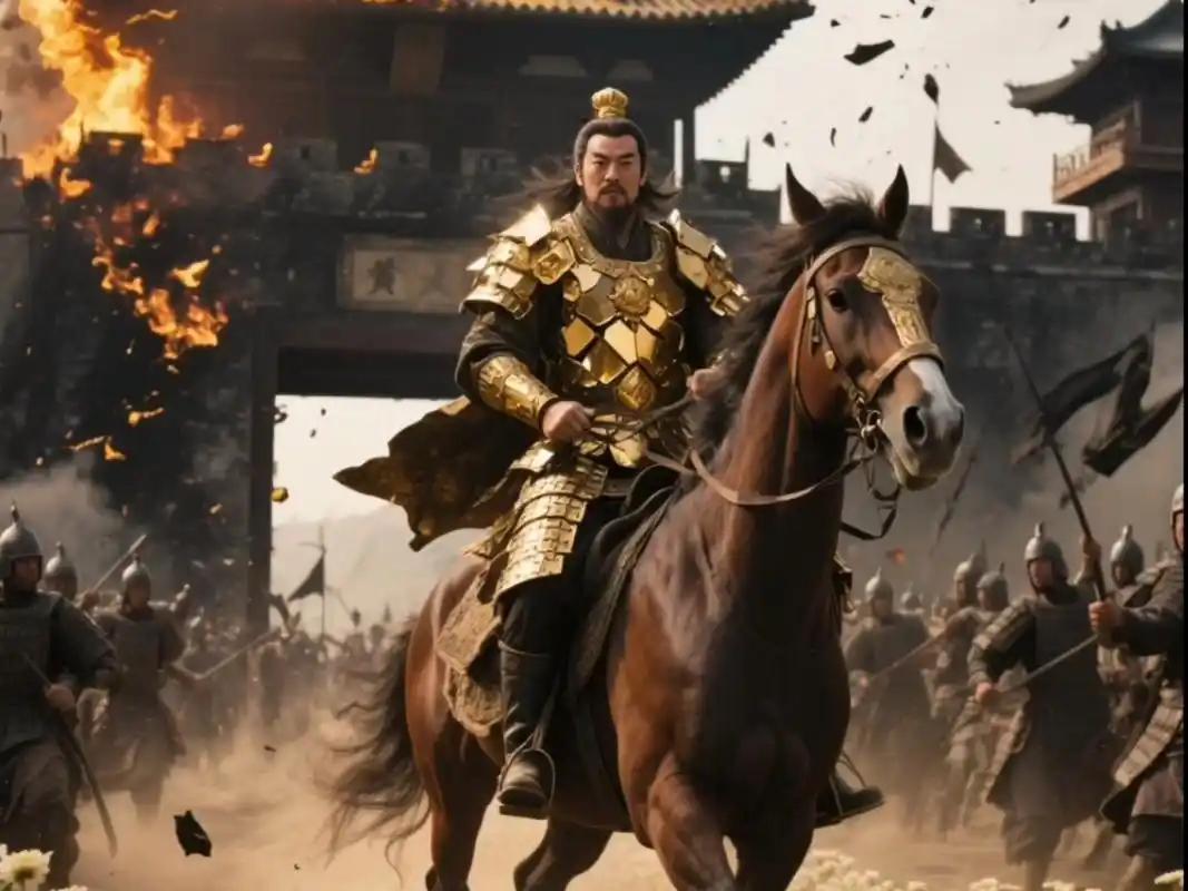 黄巢点兵：万人甲胄响如雷广明元年，黄巢率领六十万大军攻入洛阳，他的军