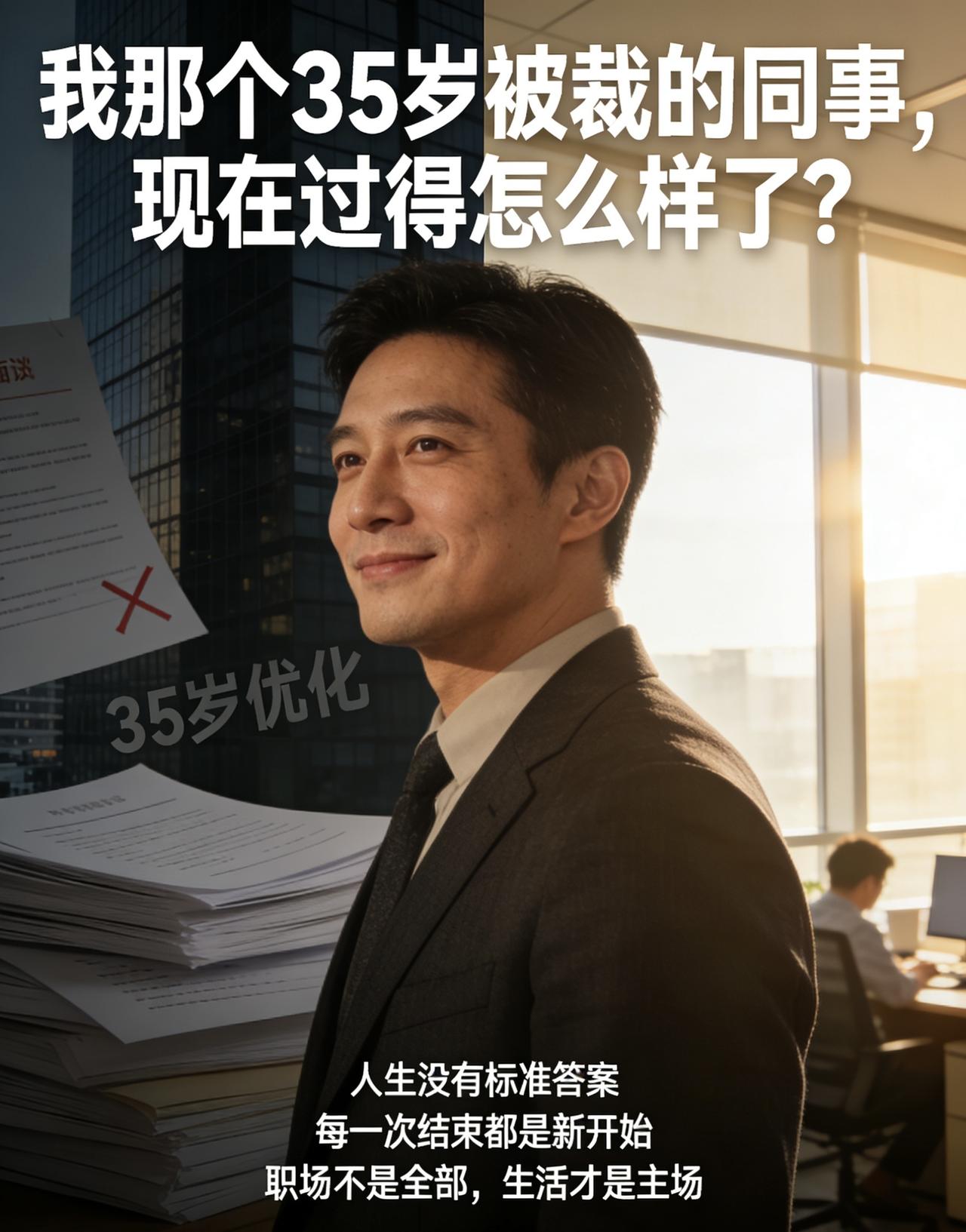 我那个35岁被裁的同事，现在过得怎么样了？上周偶遇前同事老张，他的一句话