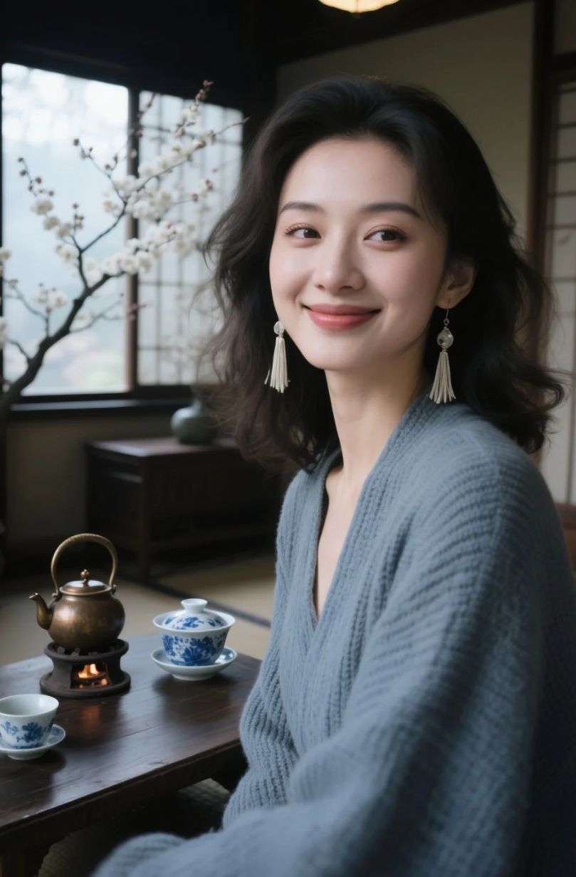 一窗梅影，一盏青花，一人静坐，便是人间清嘉