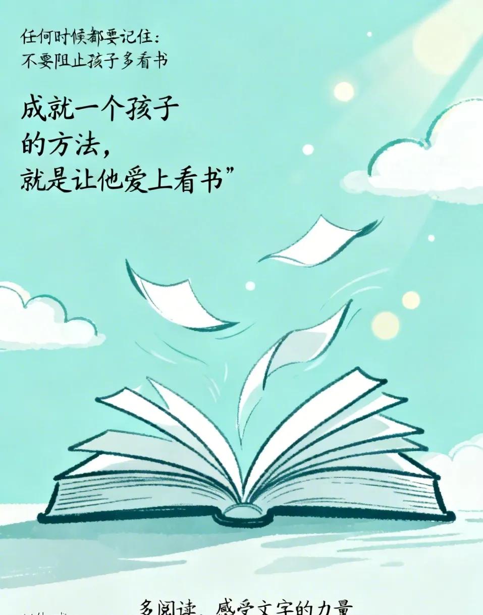 任何时候都要记住千万不要不要阻止孩子多看书​你不看书他也懒得看过来人