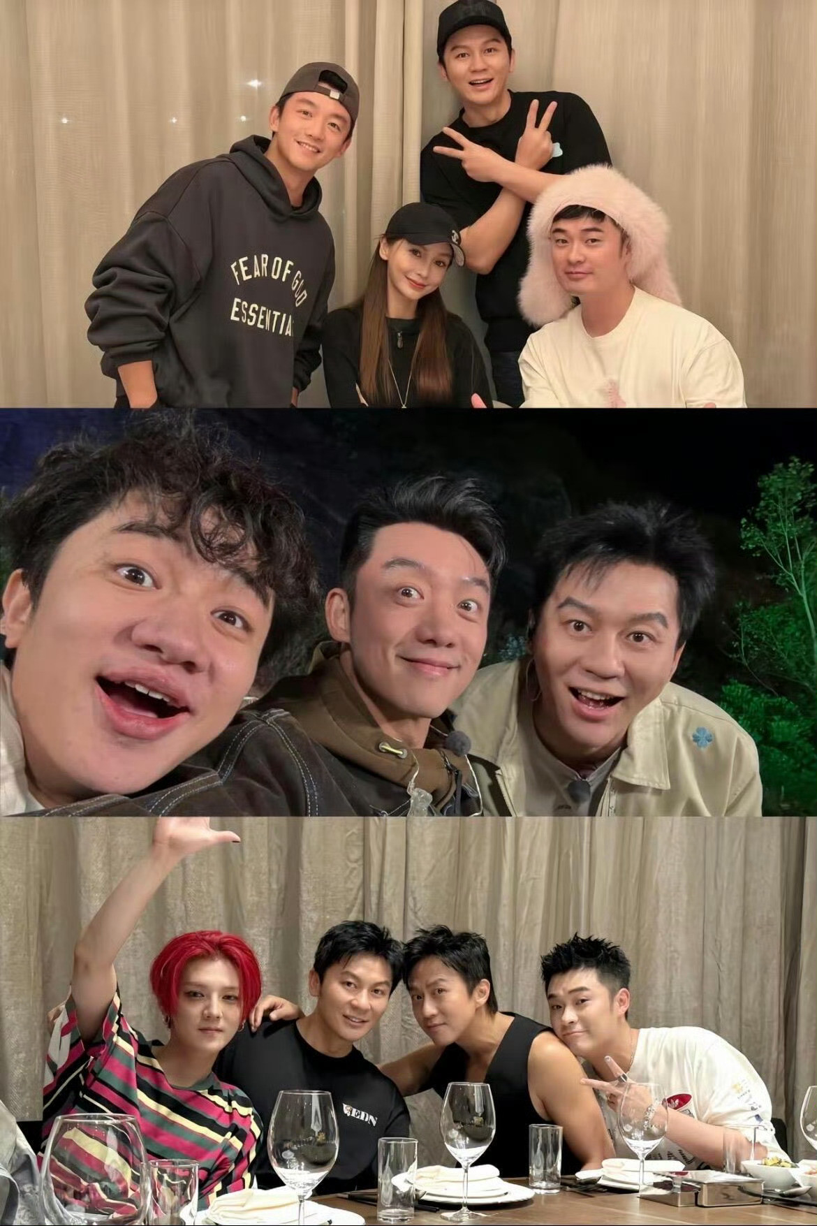 Angelababy郑恺陈赫李晨合影怀念以前的跑男现在的跑男感觉变味了