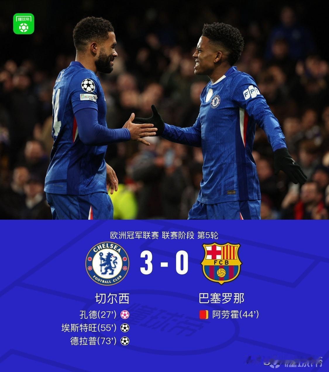 切尔西vs巴塞罗那的比赛的最佳球员该给埃斯特旺还是恩佐？埃斯特旺的表现太炸裂了
