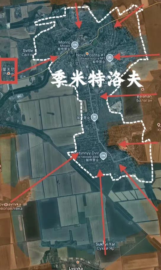 在丢掉红军城之后，位于红军城东面的卫星城季米特洛夫现在面临来自四面八方的俄军攻击