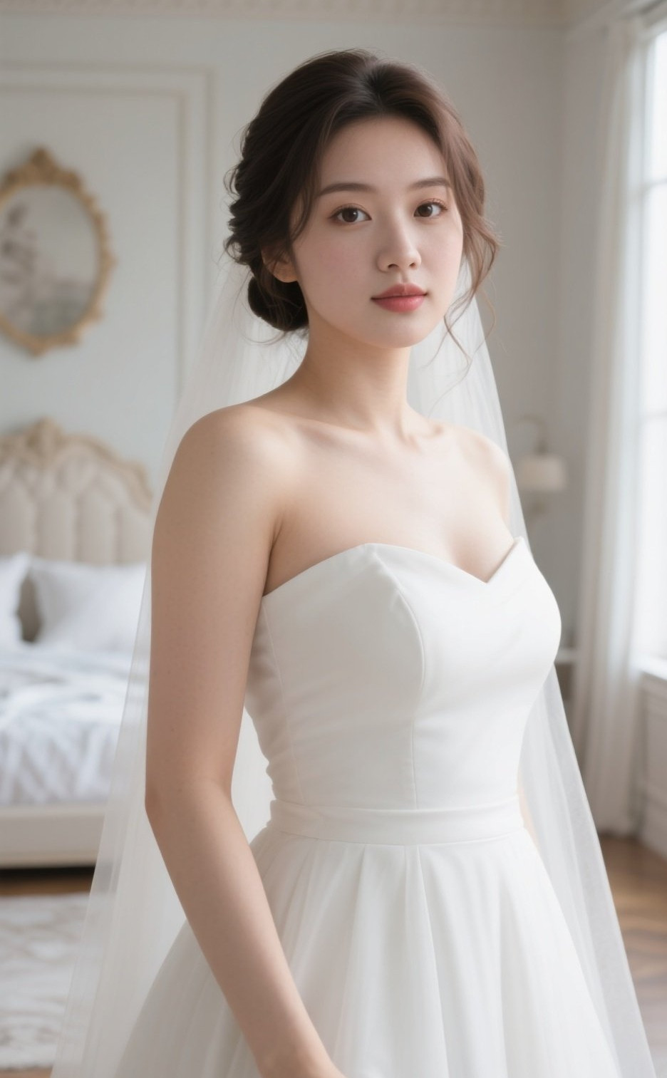 明媚少女白衣胜雪笑嫣然