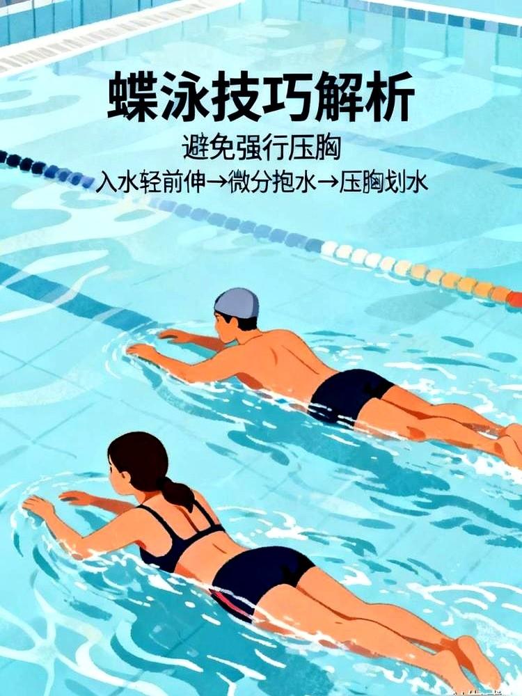 游了十年蝶泳，每次下水都在拿胸口砸水，游完累得大喘气，速度却慢得像龟。别再死