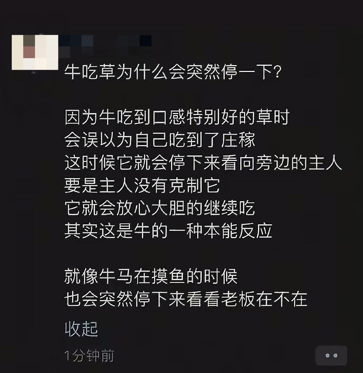 牛吃草为什么会突然停一下？​​​