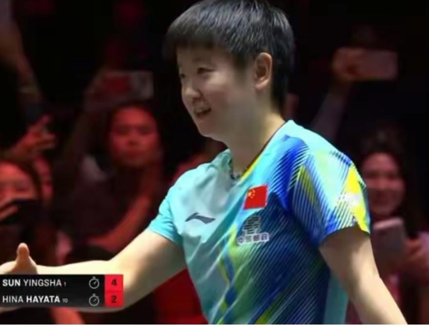 恭喜莎莎赢下了比赛，4:2战胜早田希娜，晋级女单四强。第3、4局，早田给孙颖莎