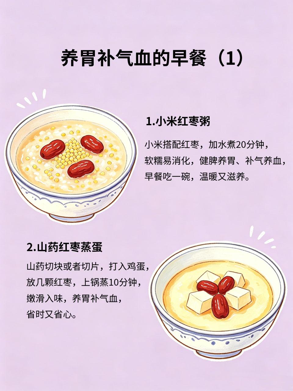 早餐这样吃，养胃补气血超省心早餐是一天养生的开始🌞，很多人早餐随便对付，久而