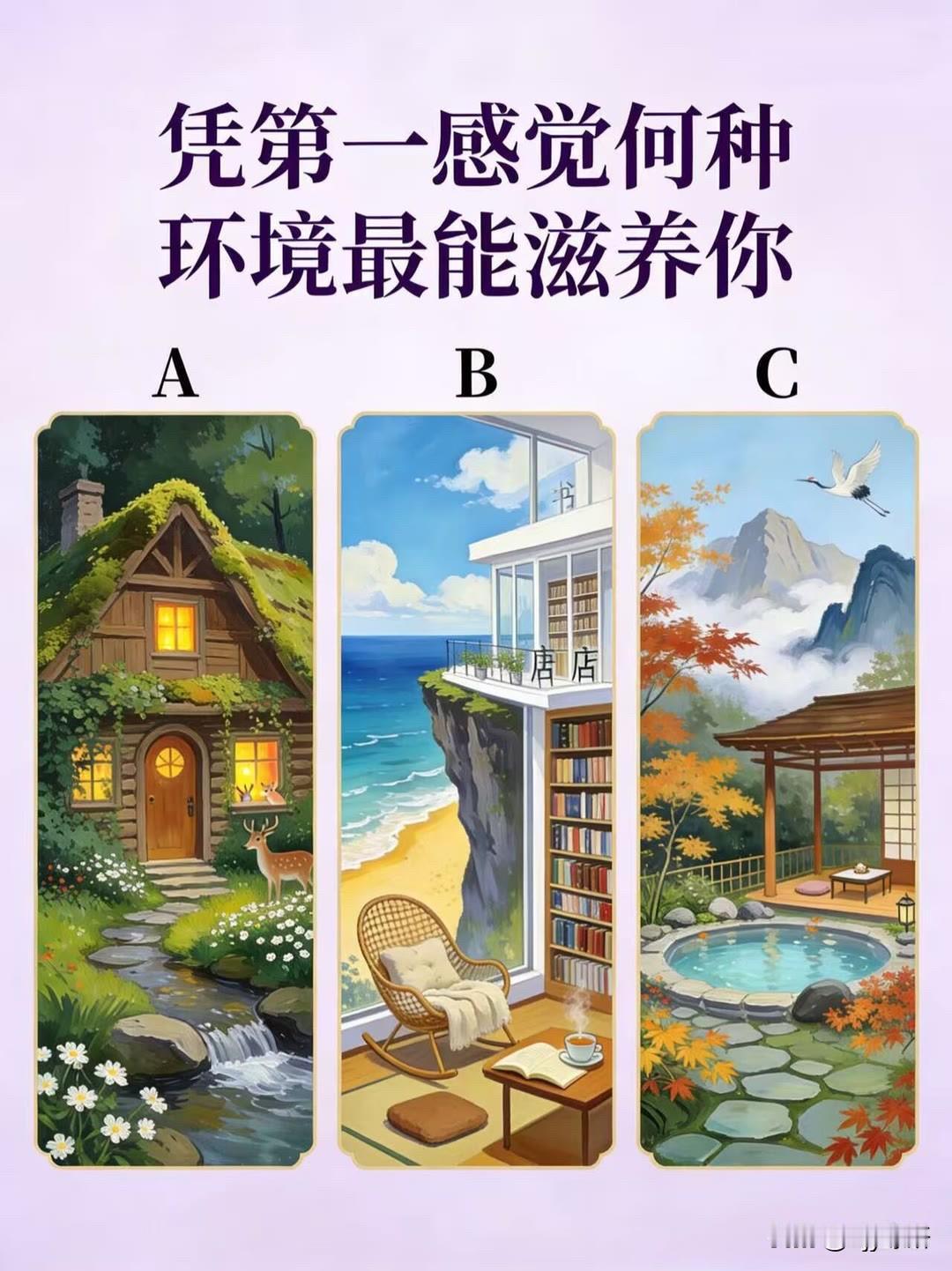 凭第一感觉何种环境最能滋养你