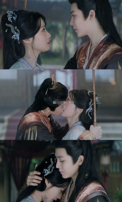 他俩每次吻完就口红全掉，两颊绯红，眼神带着点迷离不舍，特别的真实