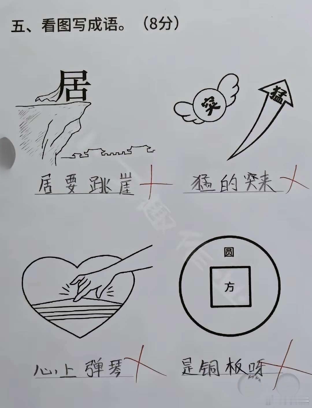 考考你的成语储备，请问这四幅图分别对应哪些成语？