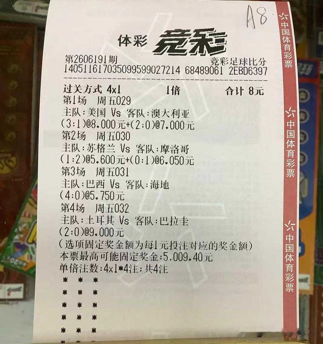 我在玩体彩前，就精准预测墨西哥赢+日本荷兰平+巴西摩洛哥平，结果真的让我开