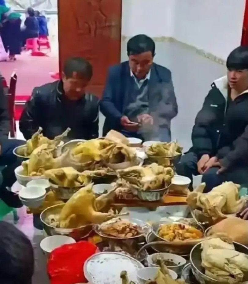 一桌子硬菜怎么没人下筷子？