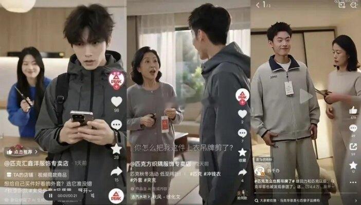 回力剪吊牌广告引发争议多品牌雷同剪吊牌广告翻车近日回力授权专卖店一条带货短视频引
