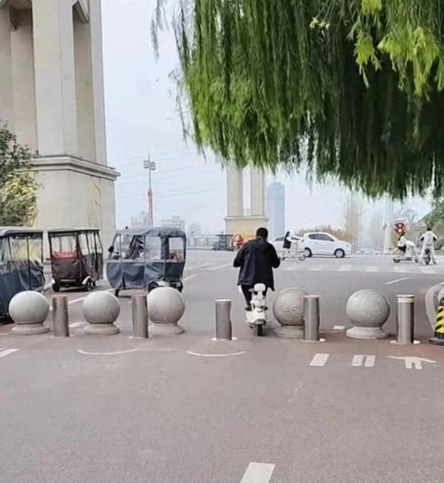 河南周口这条几十公里长的滨河公园，风景确实没得说。可对腿脚不方便的老人来说，这