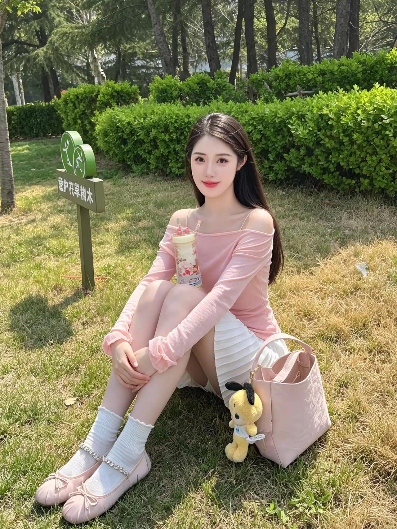 甜妹户外穿搭甜美户外穿搭温柔ins风户外粉色穿搭户外仙女穿搭